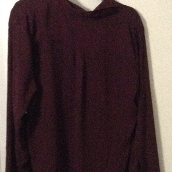 New York & Company XL Maroon Button up Blouse - Picture 5 of 5